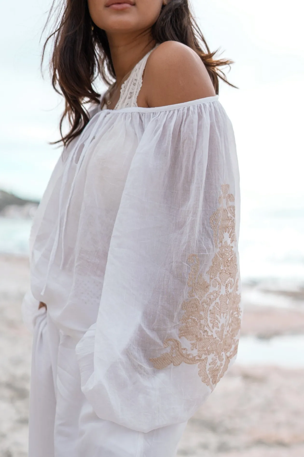 Chemisier Serena Cuenca Blanc