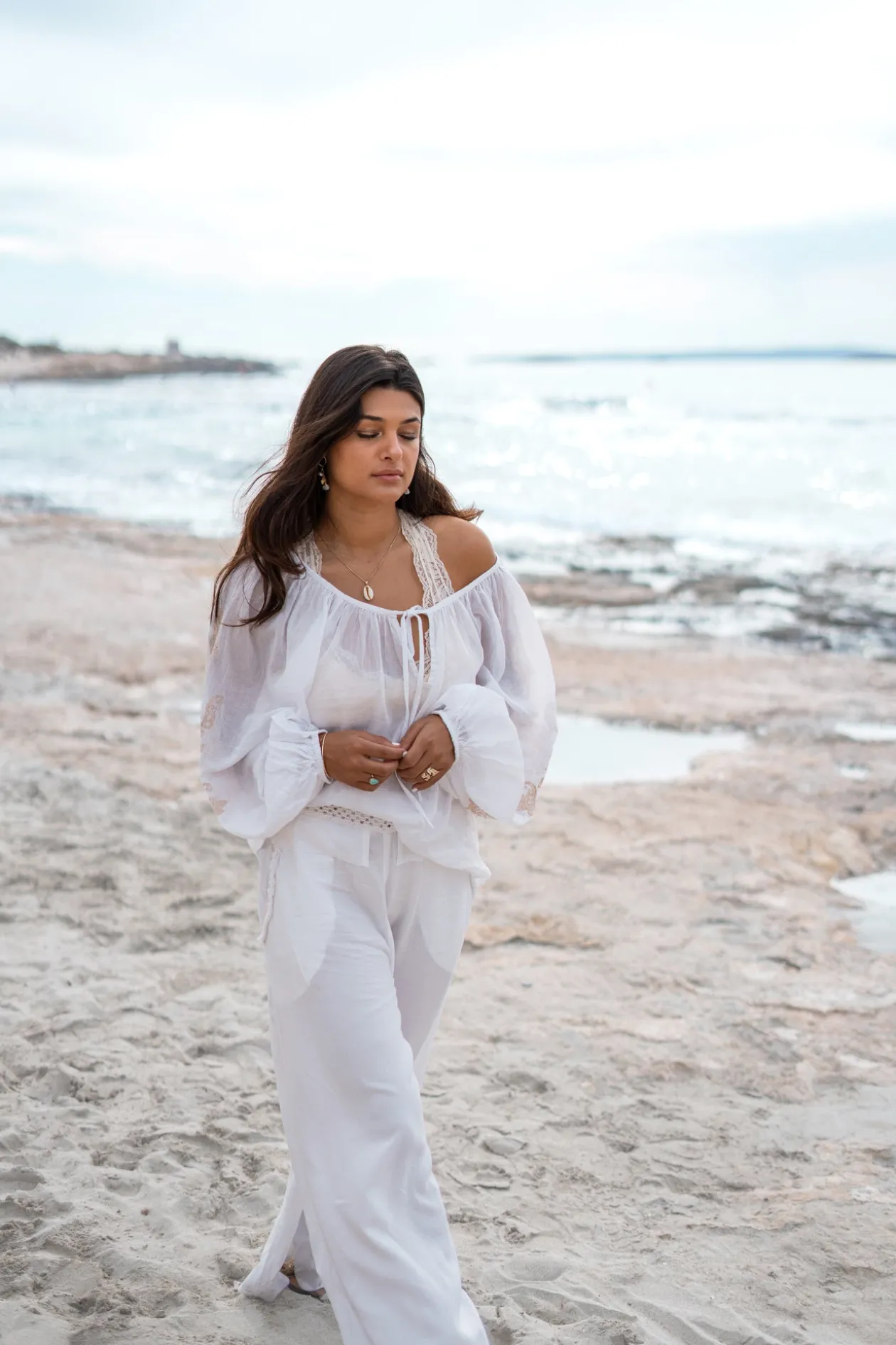 Chemisier Serena Cuenca Blanc