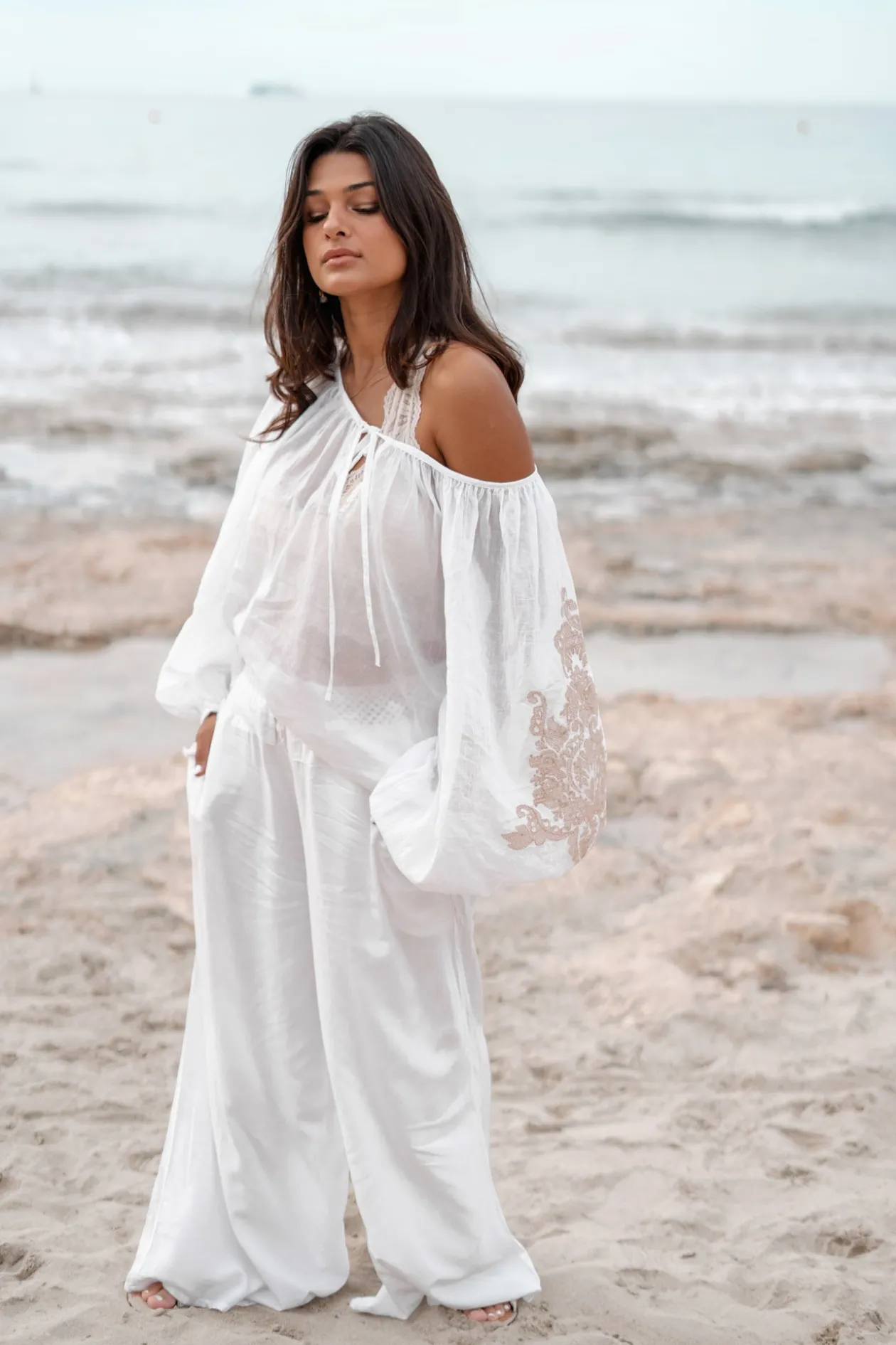 Chemisier Serena Cuenca Blanc