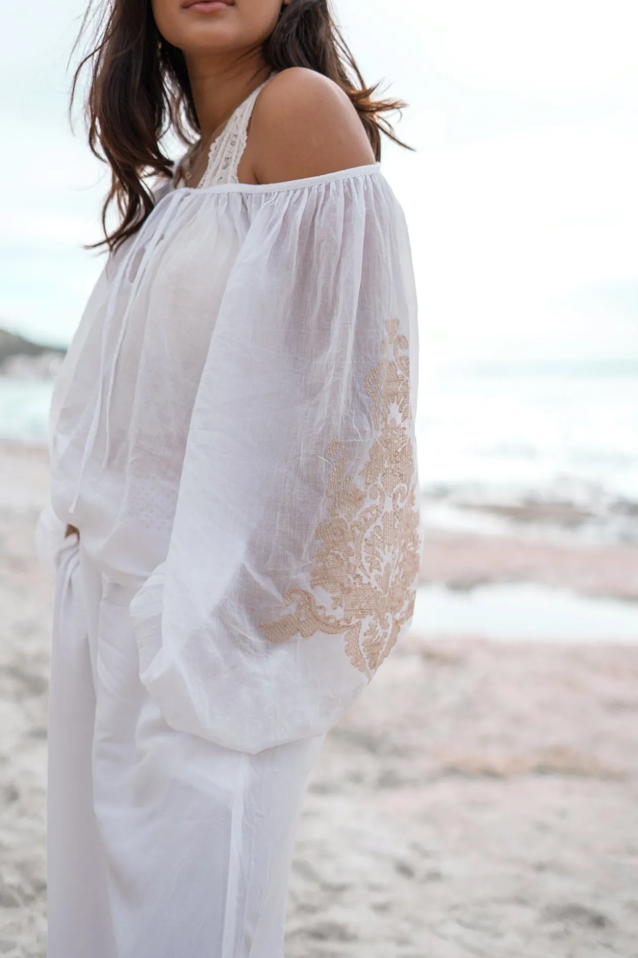 Chemisier Serena Cuenca Blanc