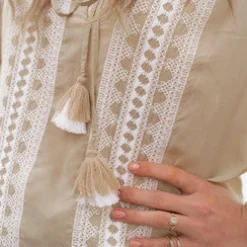 Chemisier Tassel Beige