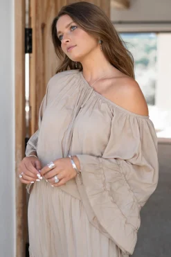 Chemisier Yira Boho Taupe