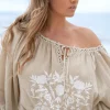 Chemisier Yira Bordado Sand