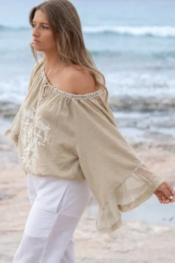 Chemisier Yira Bordado Sand