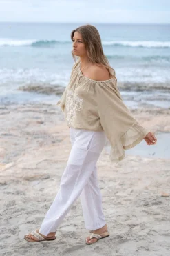 Chemisier Yira Bordado Sand