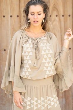 Chemisier Yira Cuadros Taupe
