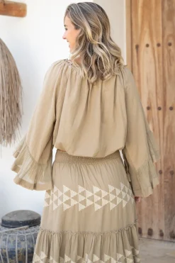 Chemisier Yira Cuadros Taupe