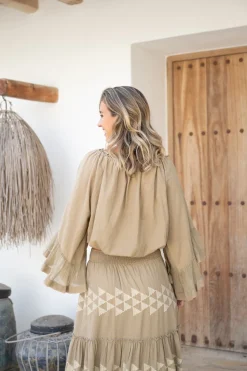 Chemisier Yira Cuadros Taupe