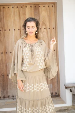 Chemisier Yira Cuadros Taupe