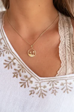 Collier de palmier en or