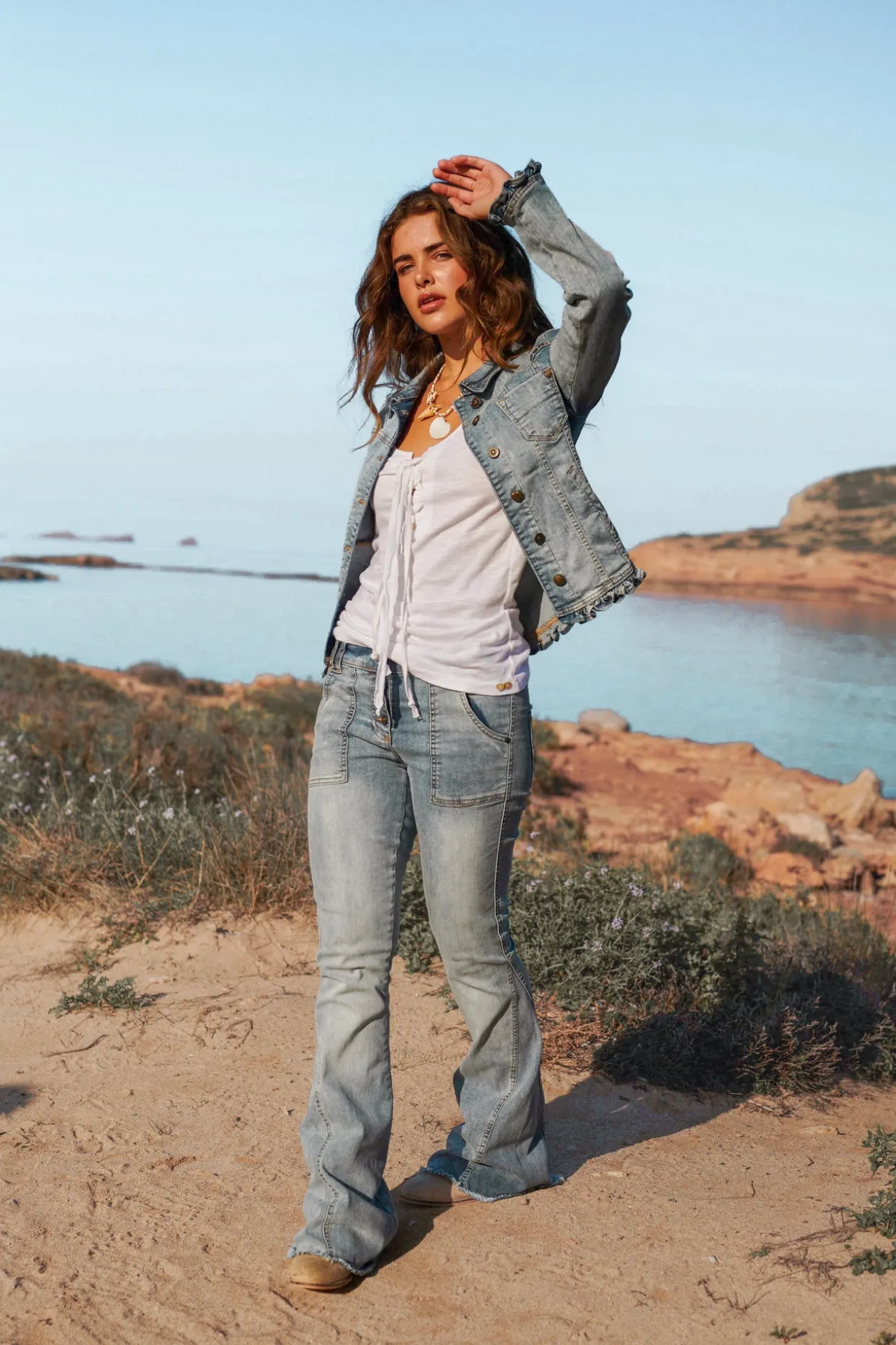 Denim Jeans - Flared - Ruffled