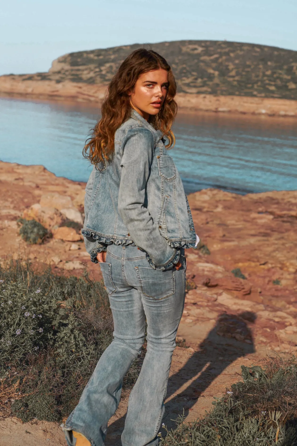 Denim Jeans - Flared - Ruffled