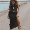 Felin Ajour Robe en maille noire