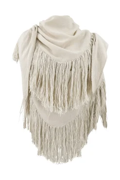 Foulard à franges Flecos Ecru