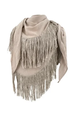 Foulard à franges Flecos Sable foncé
