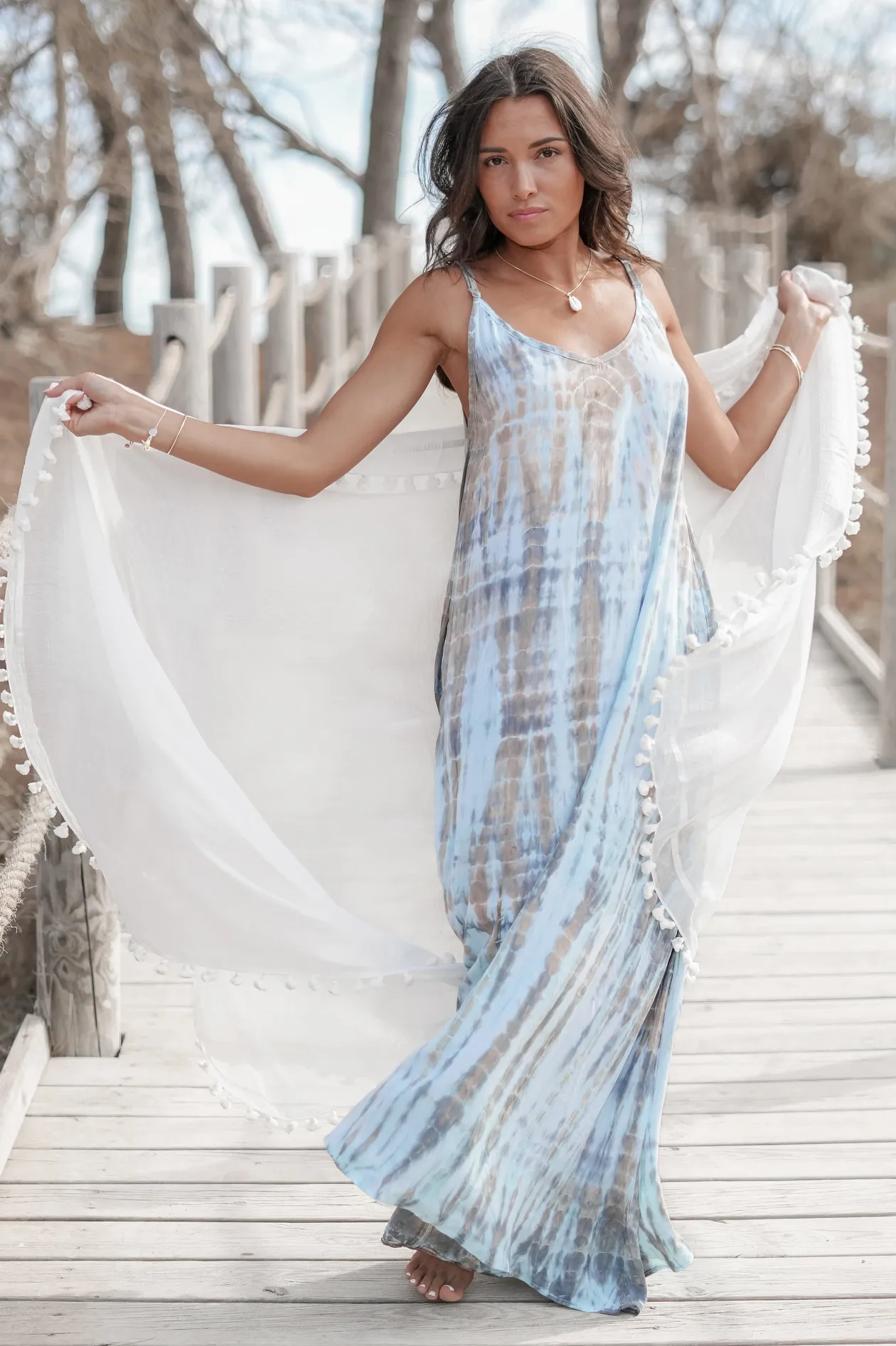 Foulard Boho Blanc