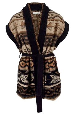 Gilet à fourrure longue Nomad Brown