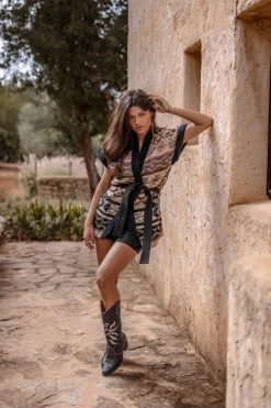 Gilet à fourrure longue Nomad Brown