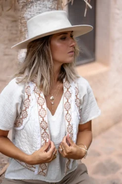 Gilet court Nomad Ecru