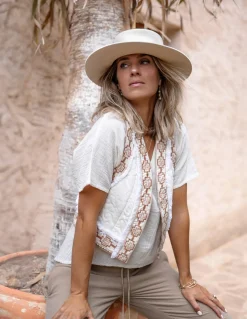 Gilet court Nomad Ecru