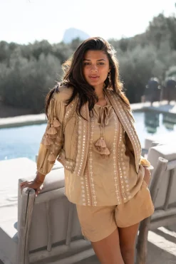 Gilet court Sierra Riqueza Light Taupe