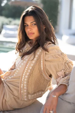 Gilet court Sierra Riqueza Light Taupe