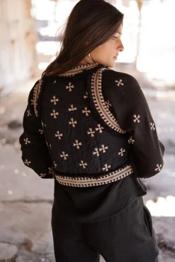 Gilet court Sonrisa Noir
