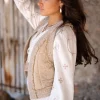 Gilet court Sonrisa Taupe