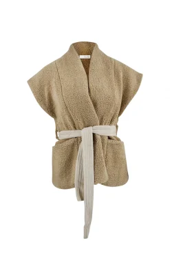 Gilet en fourrure Corazon Sand