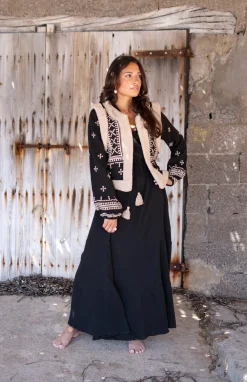 Gilet en fourrure Sonrisa Noir