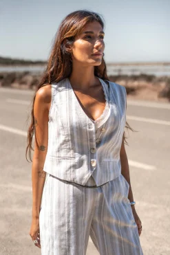 Gilet Sophia à rayures Rayures