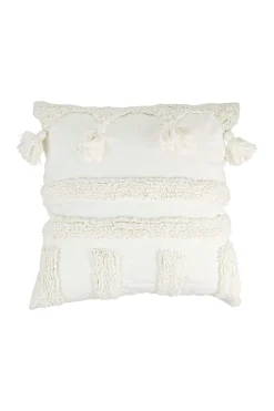 Housse de coussin tissée à la main Style Ivoire50x50cm