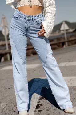 Jeans en denim Miley Bleu clair