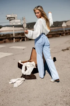 Jeans en denim Miley Bleu clair