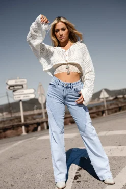 Jeans en denim Miley Bleu clair