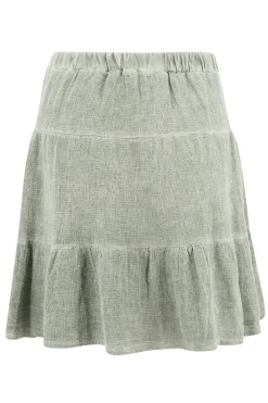 Jupe courte Lin Khaki