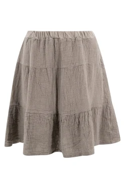 Jupe courte Lin Taupe