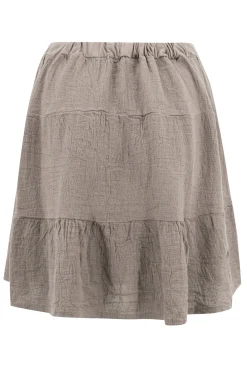 Jupe courte Lin Taupe