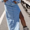 Jupe en jean Miley Bleu clair