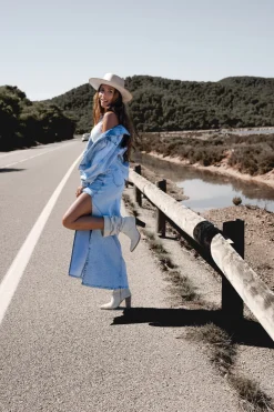 Jupe en jean Miley Bleu clair