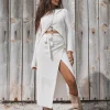 Jupe enveloppante Sif blanc cassé