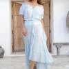 Jupe gitane Charlota Bleu pâle