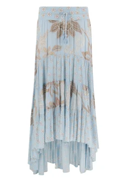 Jupe gitane Charlota Imprimé bleu pâle