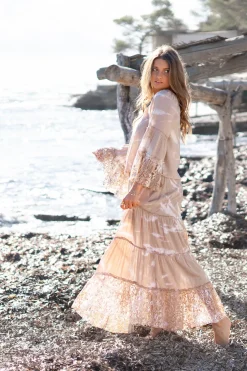 Jupe longue Lucia Batik Taupe