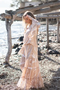 Jupe longue Lucia Batik Taupe