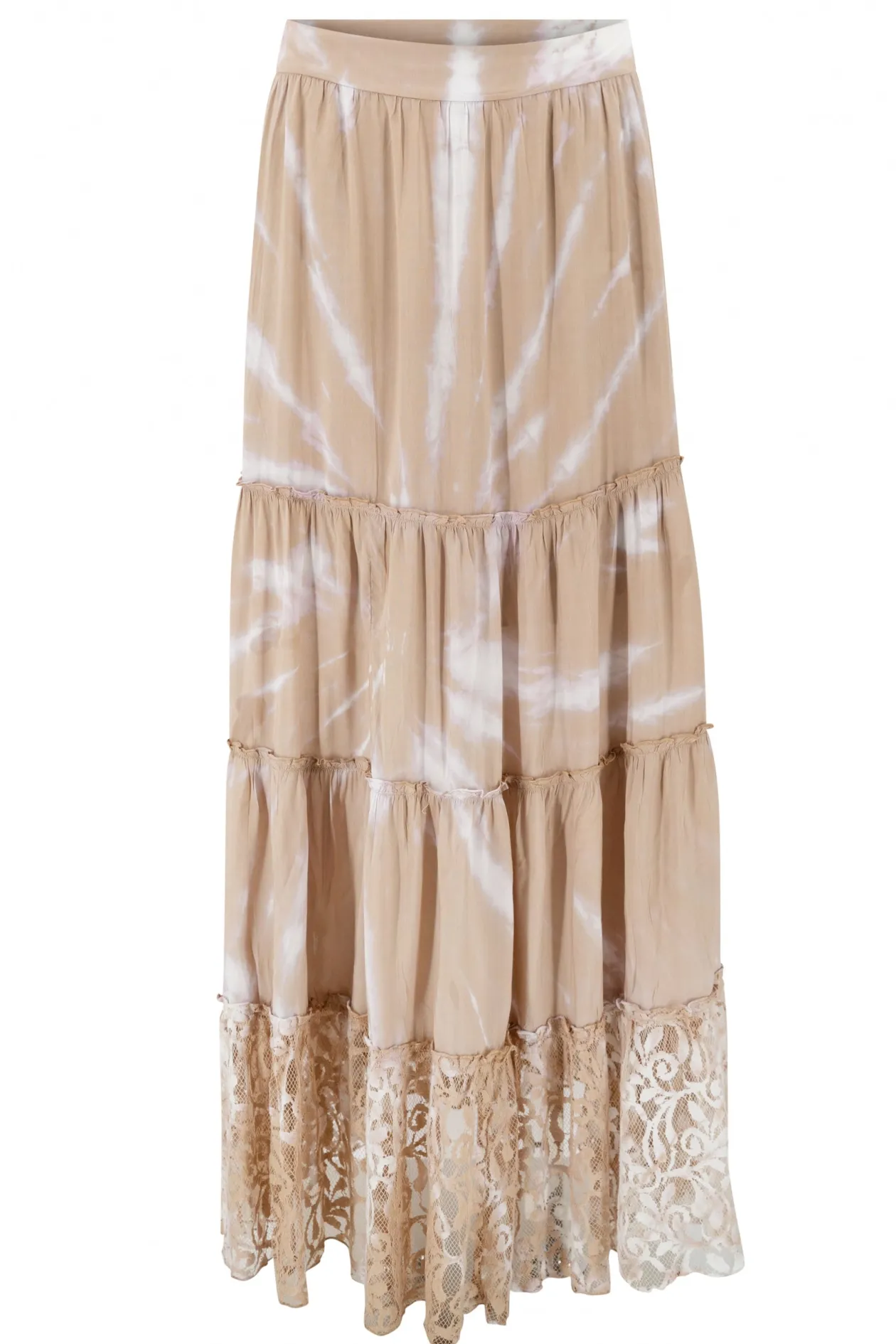 Jupe longue Lucia Batik Taupe