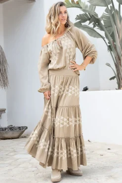 Jupe longue Lucia Cuadros Taupe