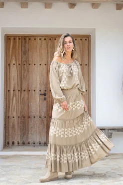 Jupe longue Lucia Cuadros Taupe