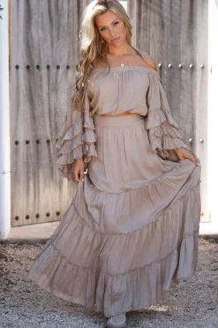 Jupe Lucia Boho Taupe