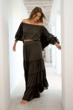 Jupe Lucia Boho Taupe foncé
